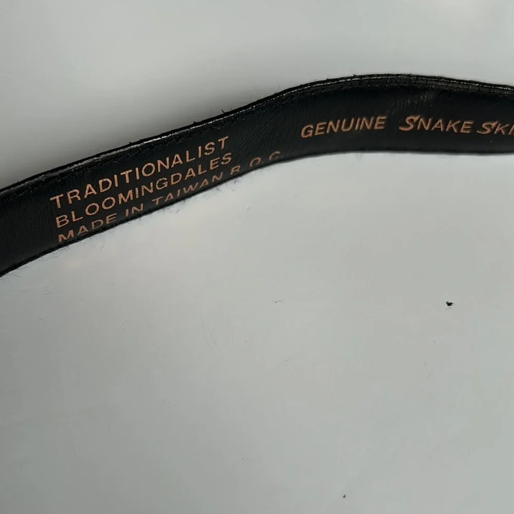 Bloomingdale’s Snakeskin belt 36